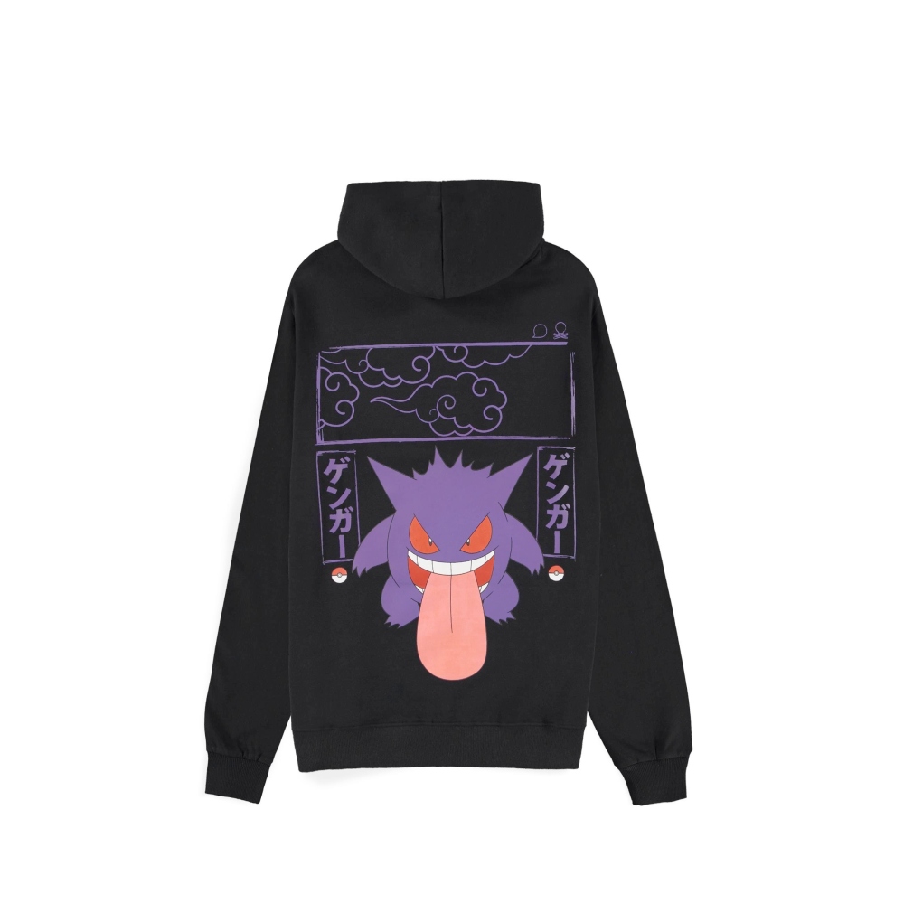 Pokémon - Gengar Block Print Sweat à capuche - Noir
